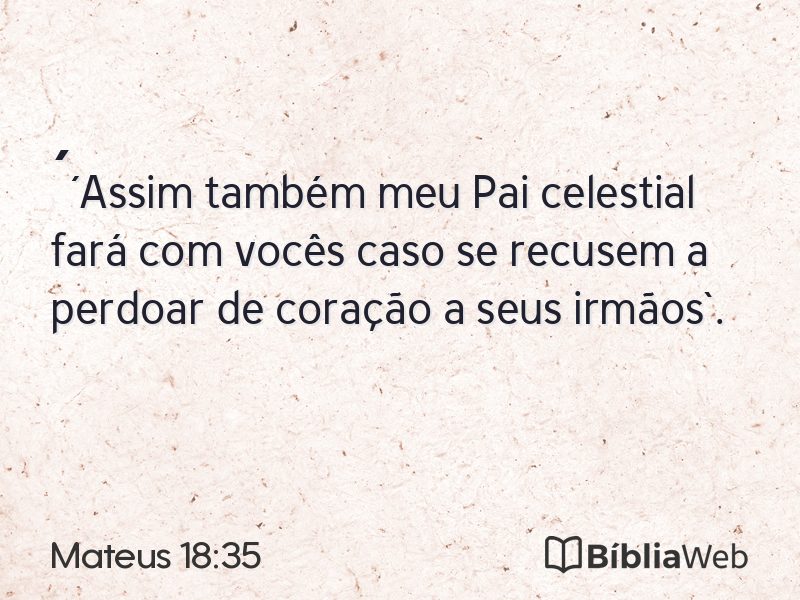 Mateus 18:35 em imagem para compartilhar