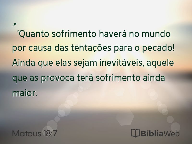 Mateus 18:7 em imagem para compartilhar