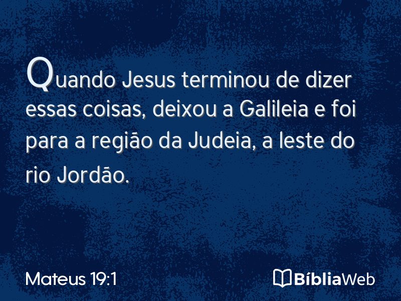 Mateus 19:1 em imagem para compartilhar