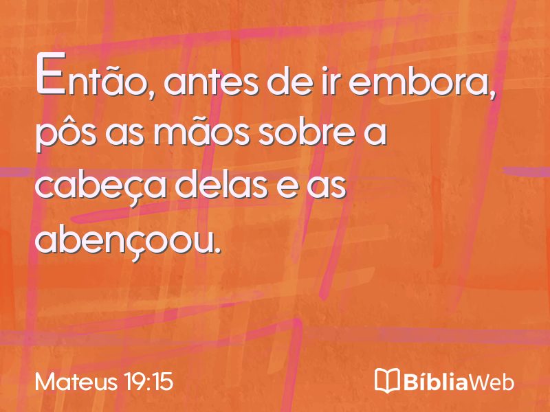 Mateus 19:15 em imagem para compartilhar