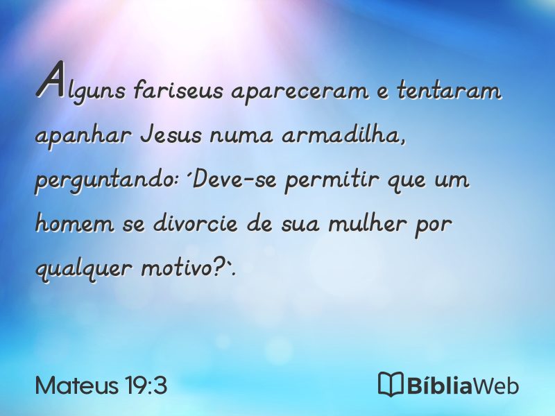 Mateus 19:3 em imagem para compartilhar