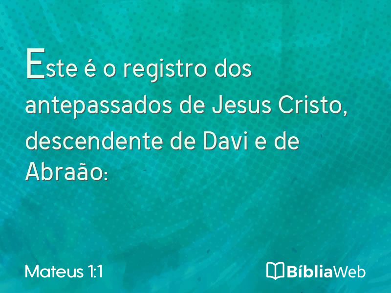 Mateus 1:1 em imagem para compartilhar