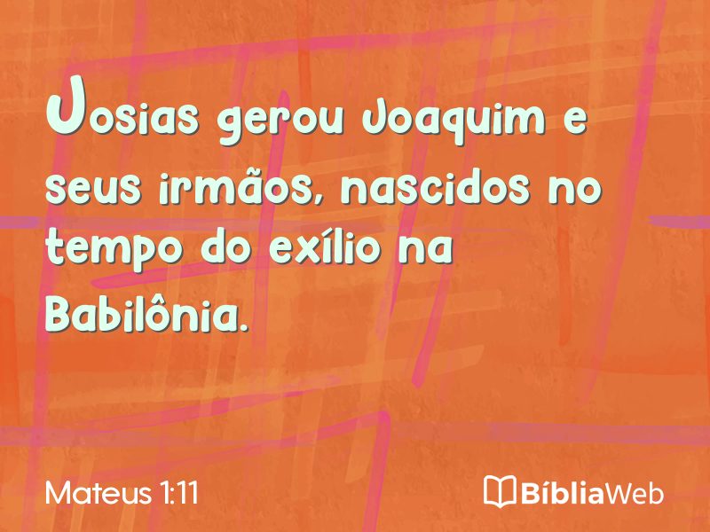 Mateus 1:11 em imagem para compartilhar