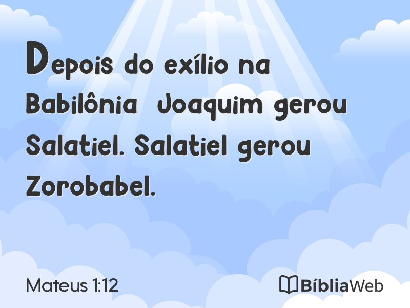 Mateus 1:12 em imagem para compartilhar