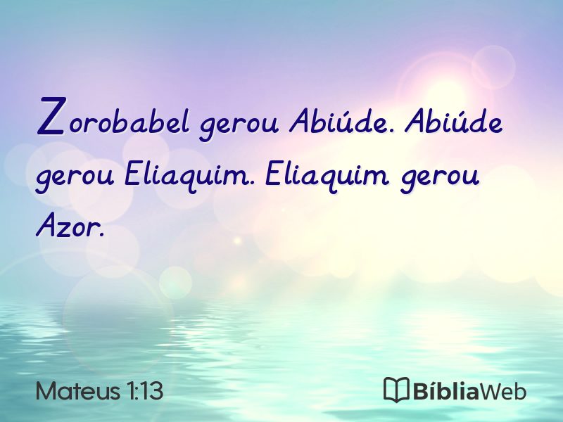 Mateus 1:13 em imagem para compartilhar