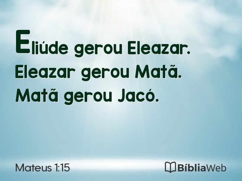 Mateus 1:15 em imagem para compartilhar