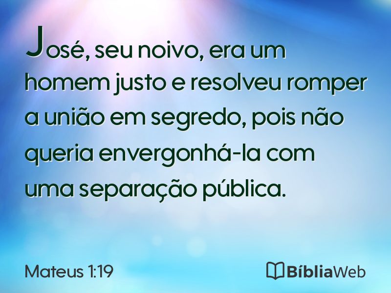 Mateus 1:19 em imagem para compartilhar