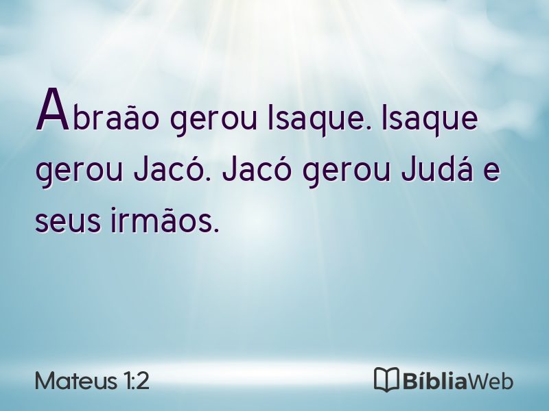 Mateus 1:2 em imagem para compartilhar