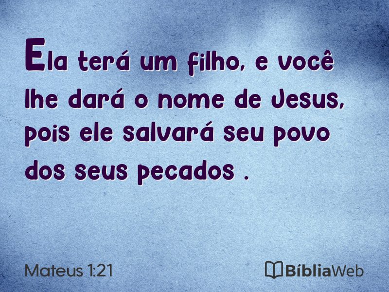 Mateus 1:21 em imagem para compartilhar