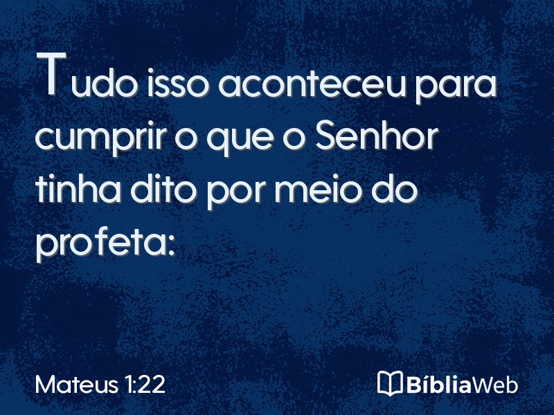 Mateus 1:22 em imagem para compartilhar