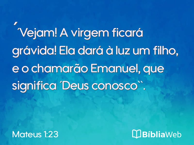 Mateus 1:23 em imagem para compartilhar