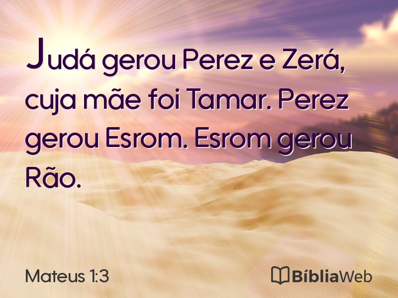 Mateus 1:3 em imagem para compartilhar