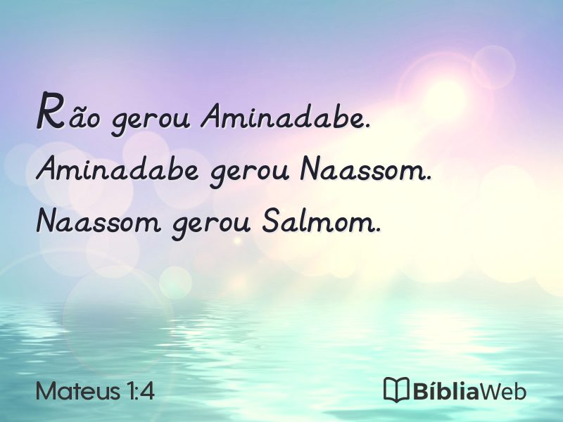 Mateus 1:4 em imagem para compartilhar