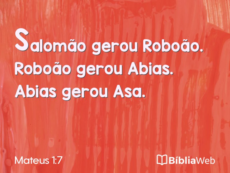 Mateus 1:7 em imagem para compartilhar