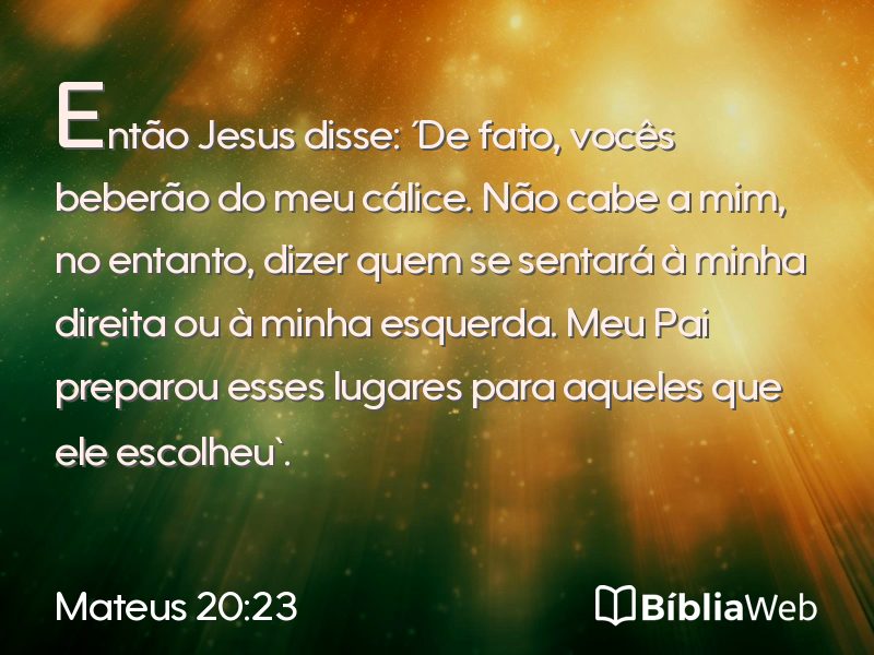 Mateus 20:23 em imagem para compartilhar