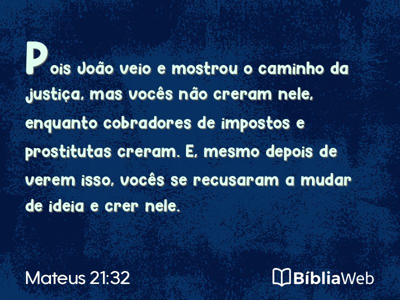 Mateus 21:32 em imagem para compartilhar