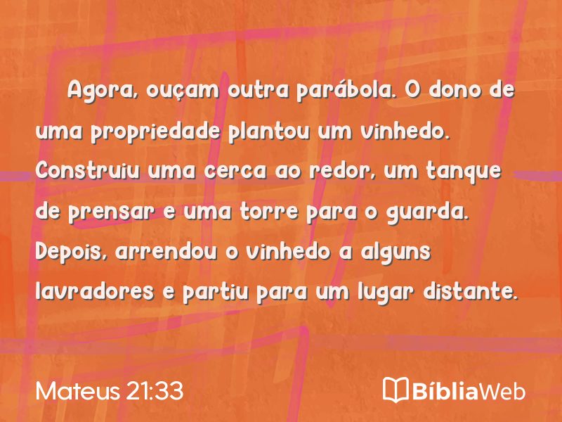 Mateus 21:33 em imagem para compartilhar