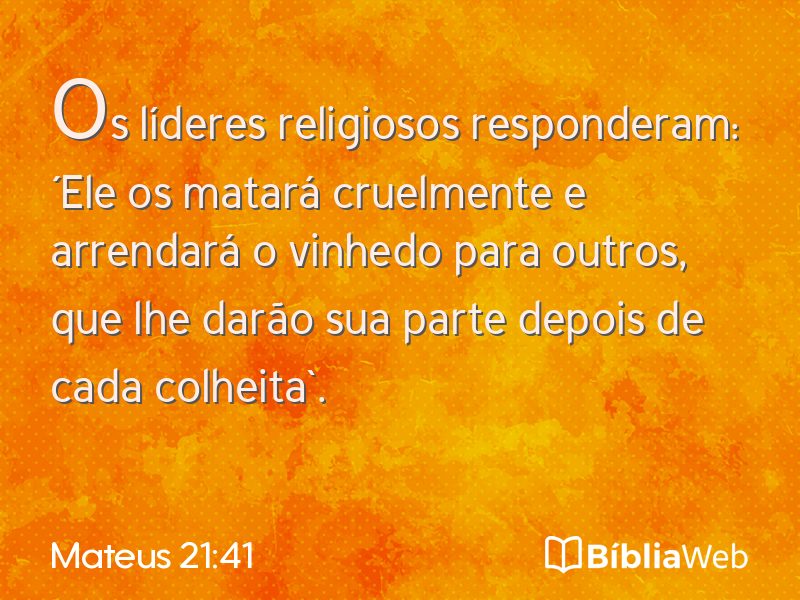 Mateus 21:41 em imagem para compartilhar