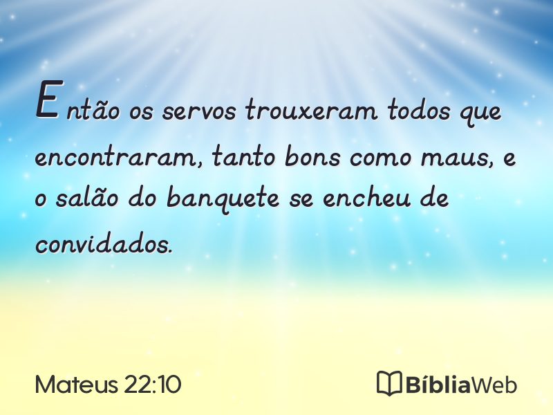 Mateus 22:10 em imagem para compartilhar