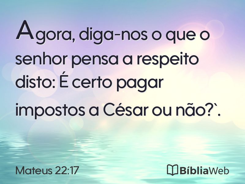 Mateus 22:17 em imagem para compartilhar