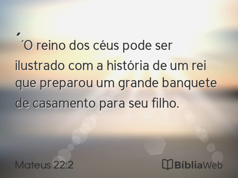 Mateus 22:2 em imagem para compartilhar