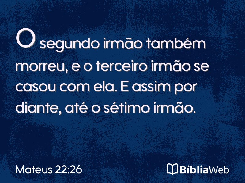 Mateus 22:26 em imagem para compartilhar