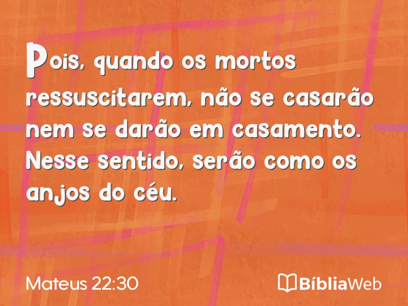 Mateus 22:30 em imagem para compartilhar