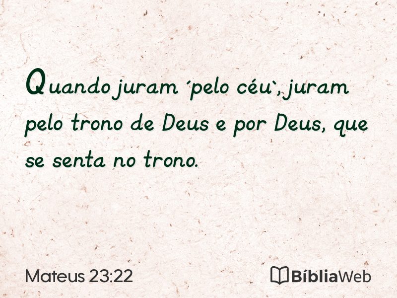 Mateus 23:22 em imagem para compartilhar