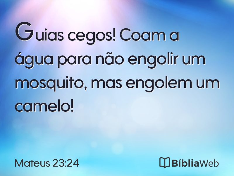 Mateus 23:24 em imagem para compartilhar