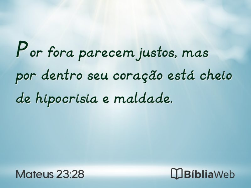 Mateus 23:28 em imagem para compartilhar