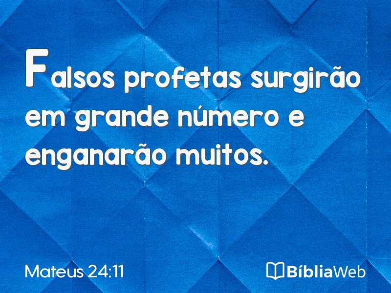 Mateus 24:11 em imagem para compartilhar