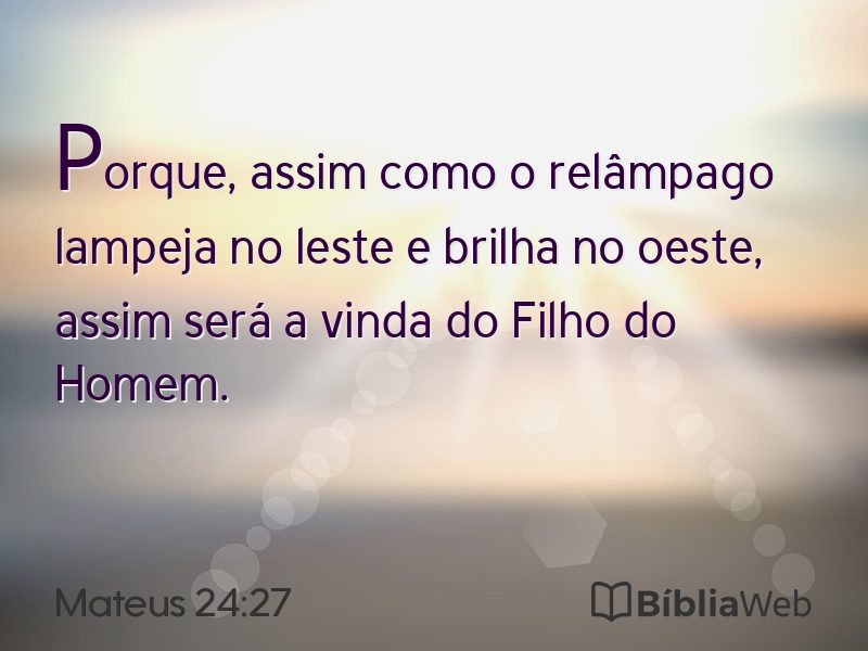 Mateus 24:27 em imagem para compartilhar