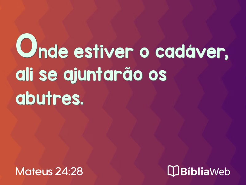 Mateus 24:28 em imagem para compartilhar