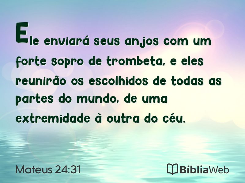 Mateus 24:31 em imagem para compartilhar
