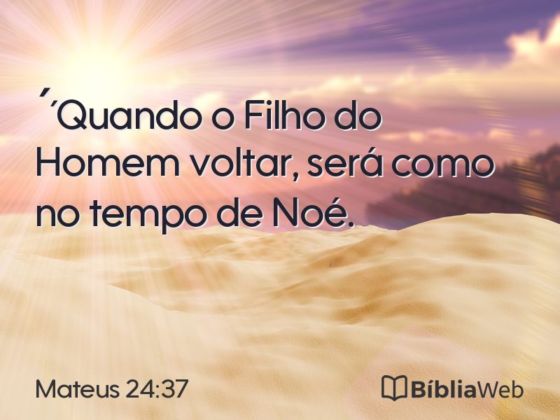 Mateus 24:37 em imagem para compartilhar