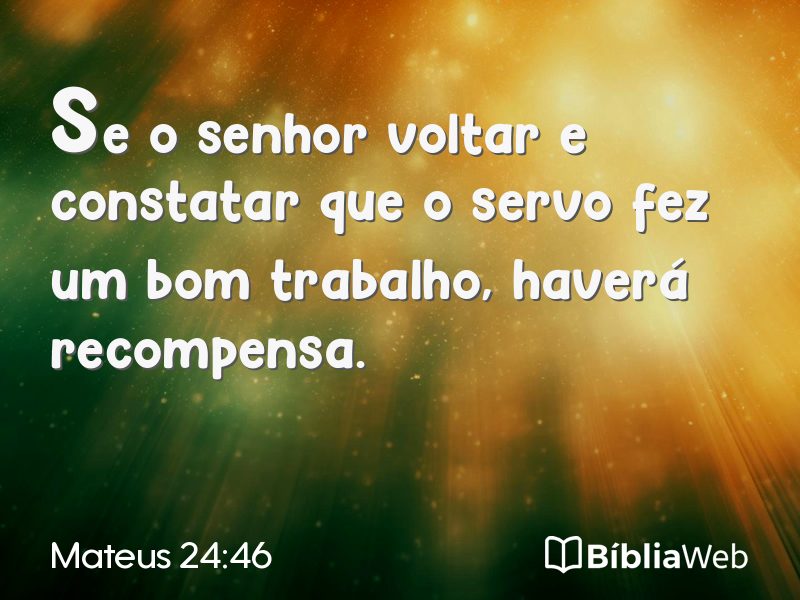 Mateus 24:46 em imagem para compartilhar