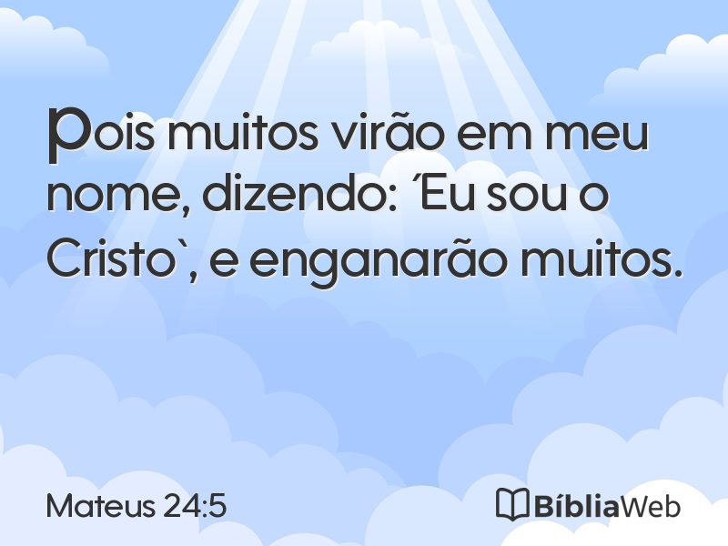 Mateus 24:5 em imagem para compartilhar