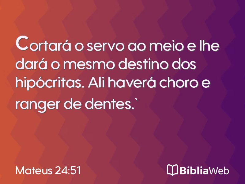 Mateus 24:51 em imagem para compartilhar