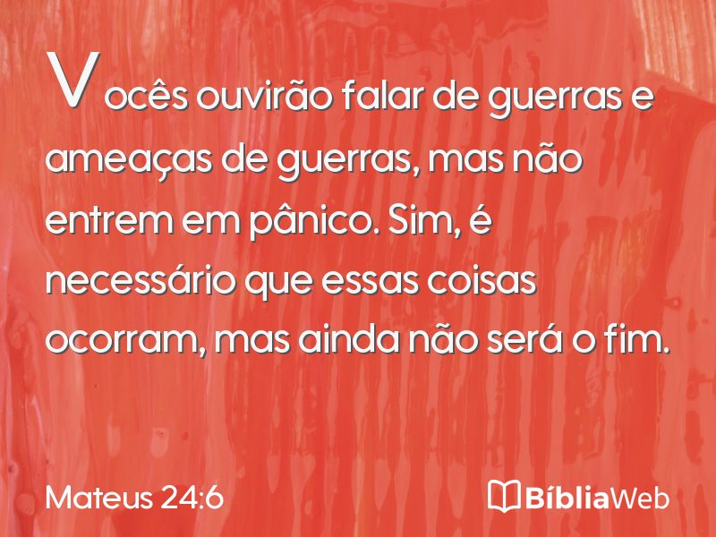 Mateus 24:6 em imagem para compartilhar