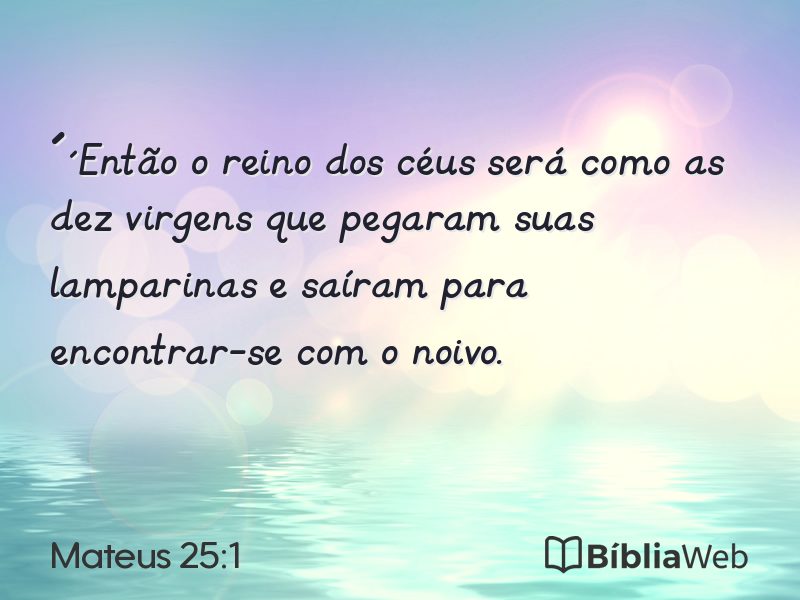 Mateus 25:1 em imagem para compartilhar