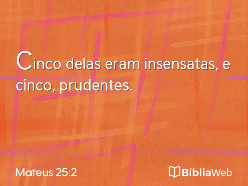 Mateus 25:2 em imagem para compartilhar