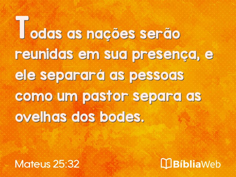 Mateus 25:32 em imagem para compartilhar