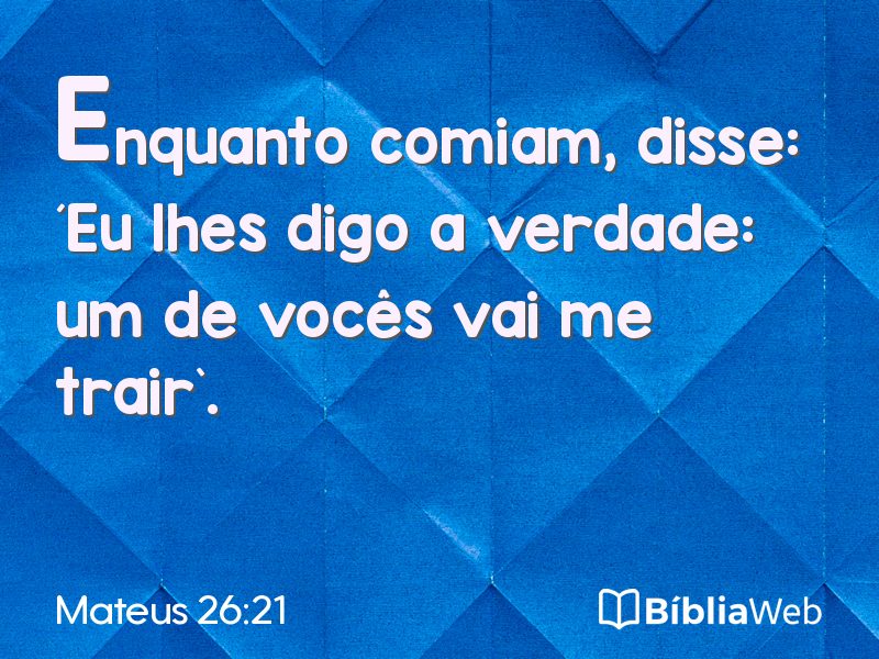 Mateus 26:21 em imagem para compartilhar