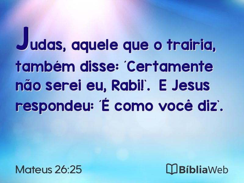 Mateus 26:25 em imagem para compartilhar