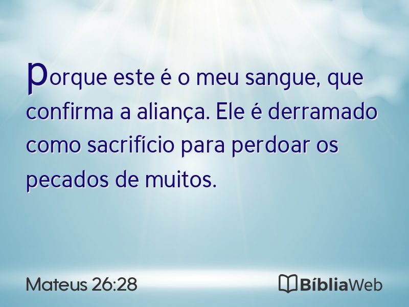 Mateus 26:28 em imagem para compartilhar