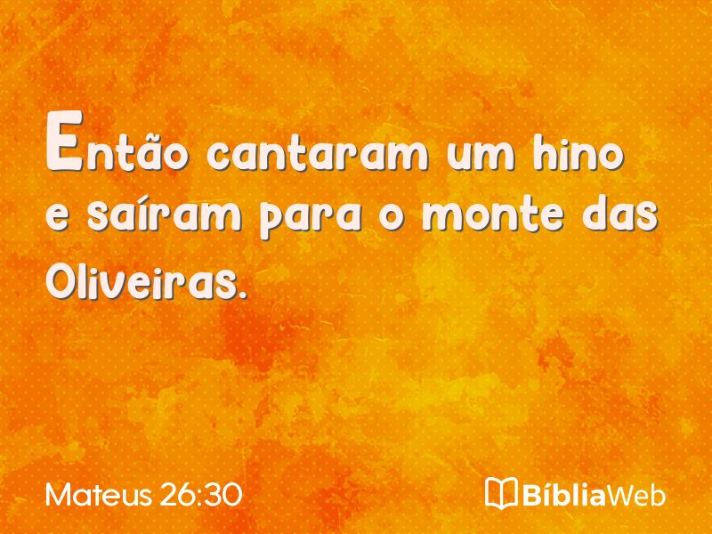 Mateus 26:30 em imagem para compartilhar
