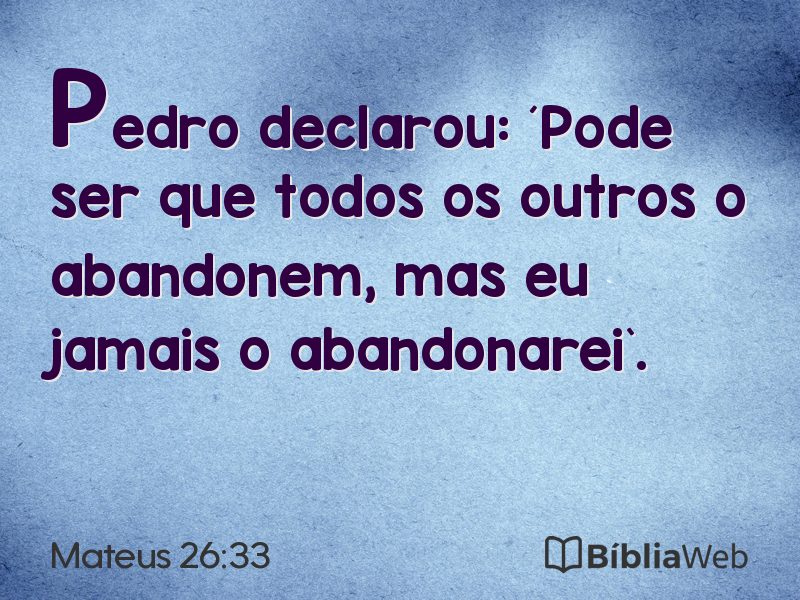 Mateus 26:33 em imagem para compartilhar