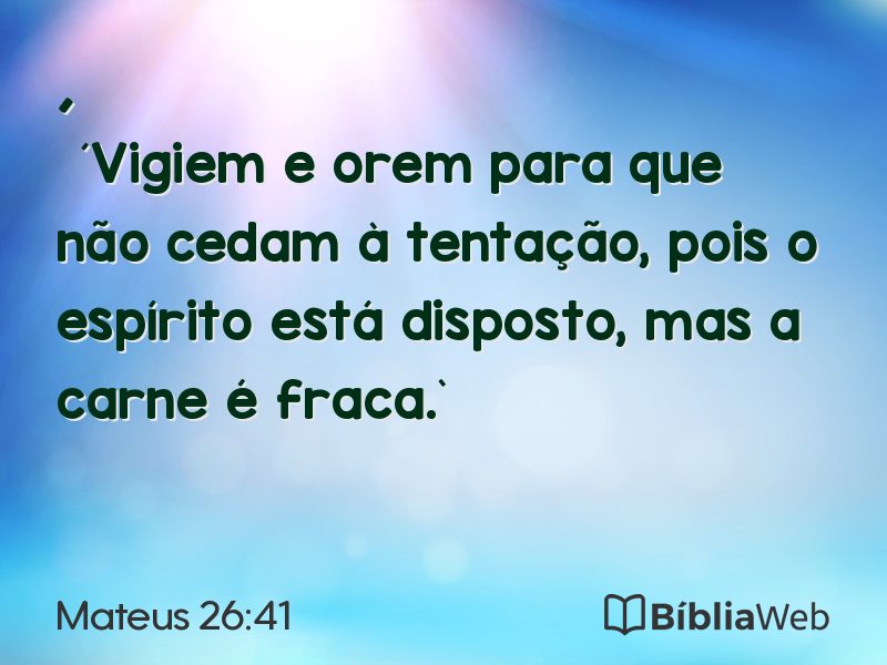 Mateus 26:41 em imagem para compartilhar