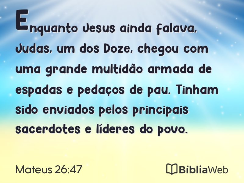 Mateus 26:47 em imagem para compartilhar