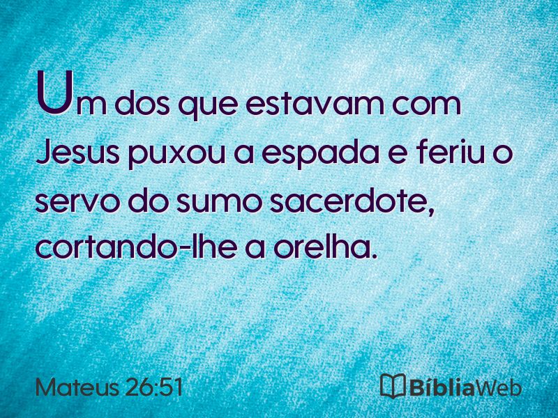 Mateus 26:51 em imagem para compartilhar